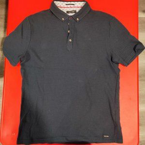 Guide London 1/4 button up polo shirt navy blue men's size 2XL